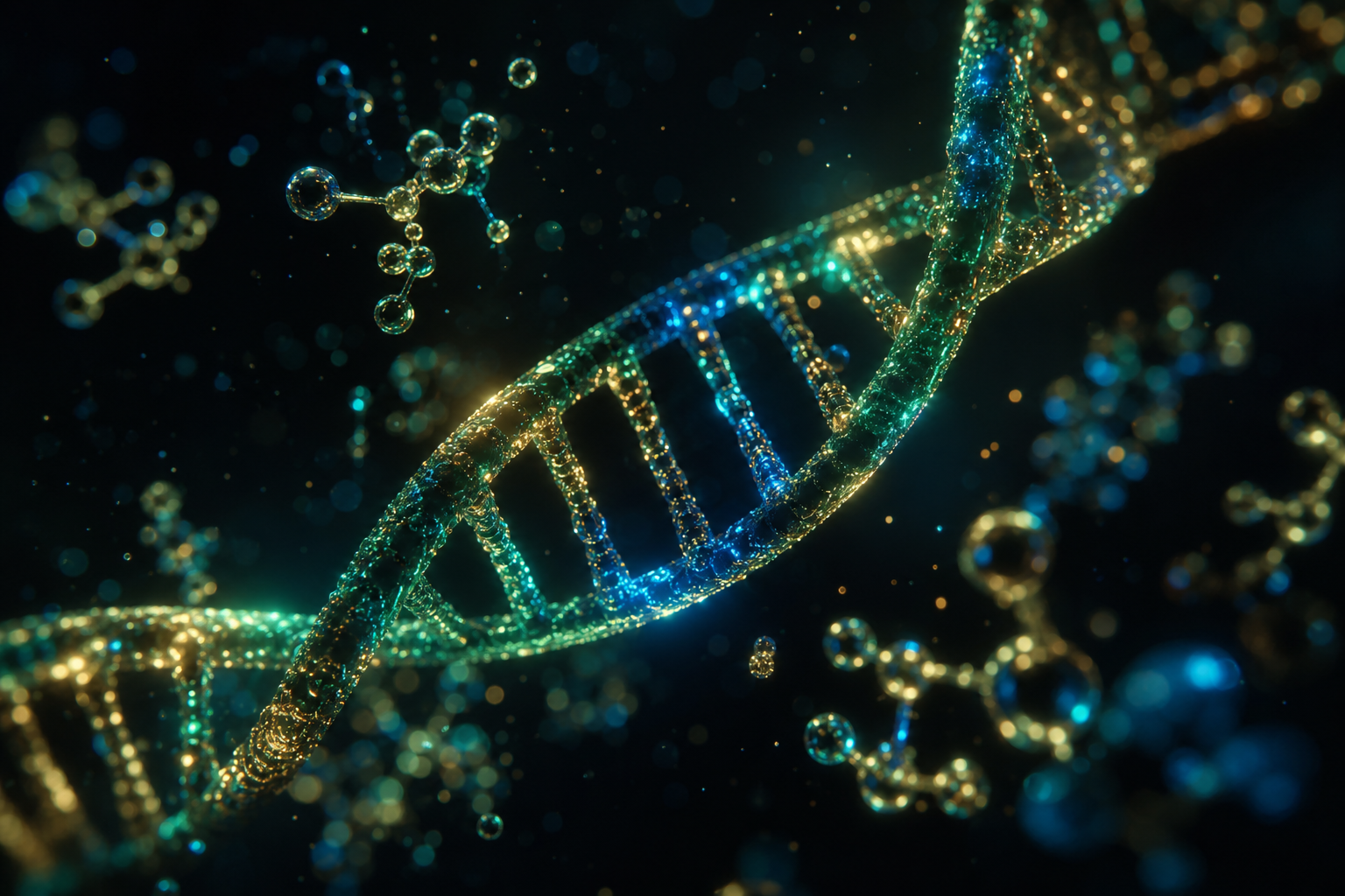Biomedical Excellence — DNA genomics visualization